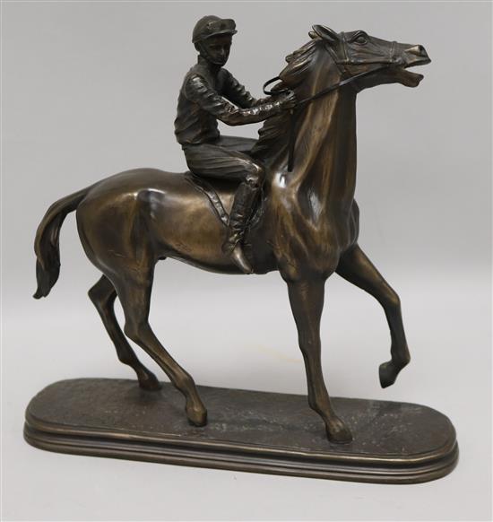 A. Tupton. A resin bronzed racehorse